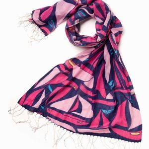Lilly Pulitzer Take Me Away sailboat Murfee Scarf